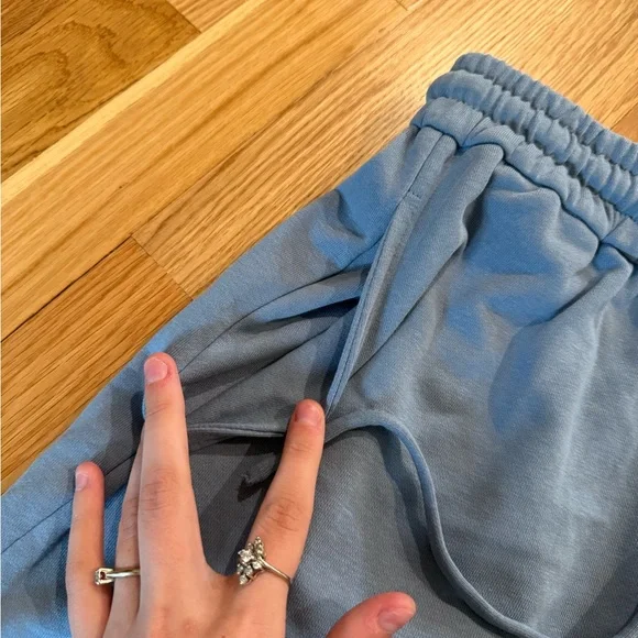 Blue cotton and polyester matching lounge set with adjustable tie: Womens L - Picture 10 of 12